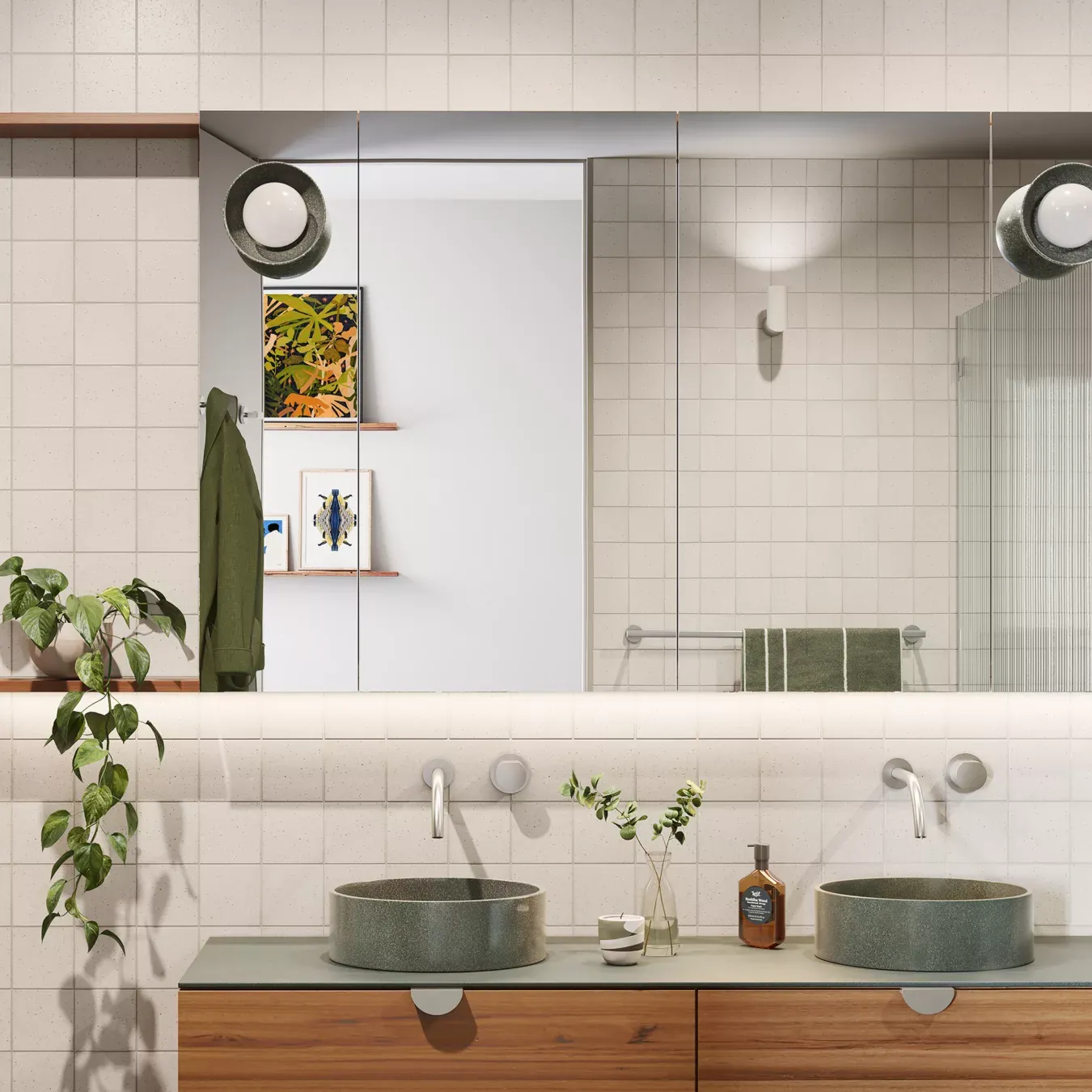 Bathroom with double basins